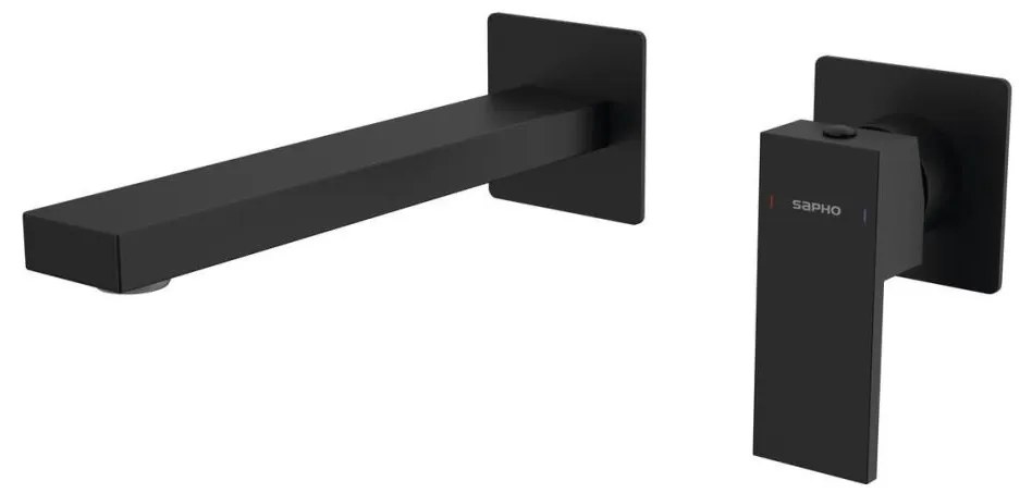 Sapho - Смесител за мивка за скрит монтаж CUBEMIX матов черен