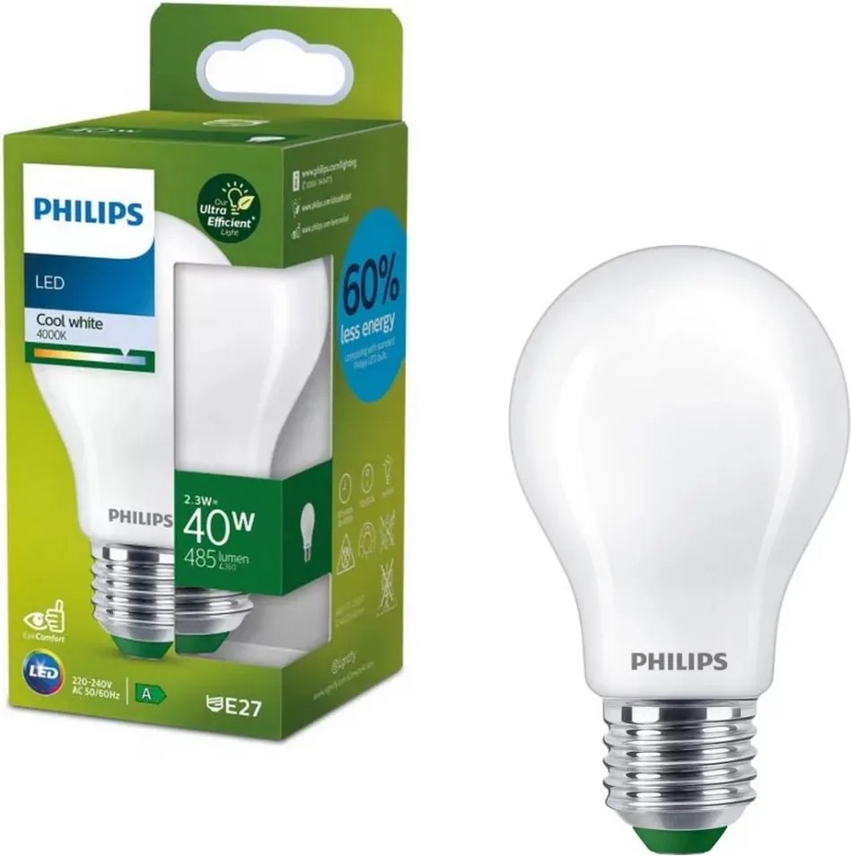 LED крушка ULTRAEFFICIENT Philips A60 E27/2,3W/230V 4000K