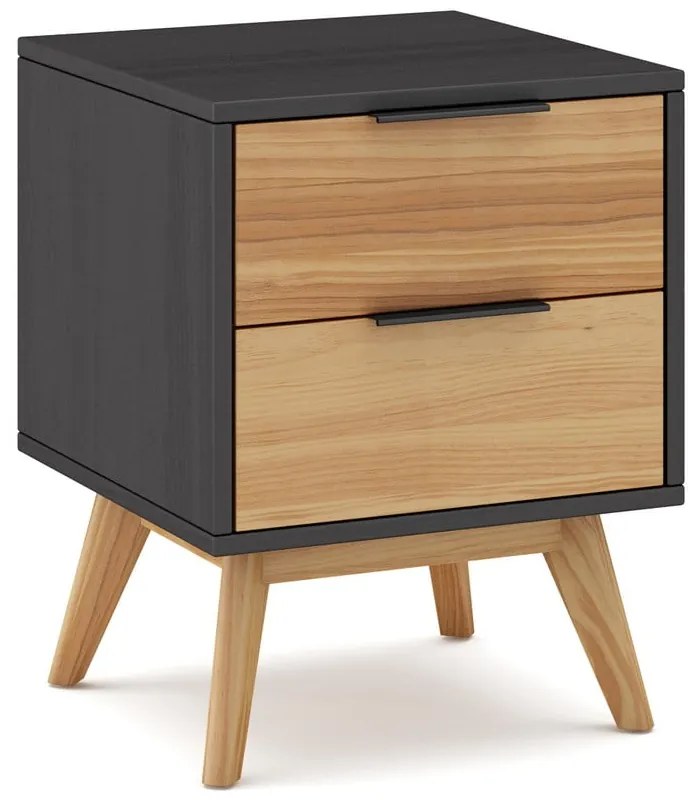 Нощно шкафче от борова дървесина в естествен цвят Lavis - Marckeric