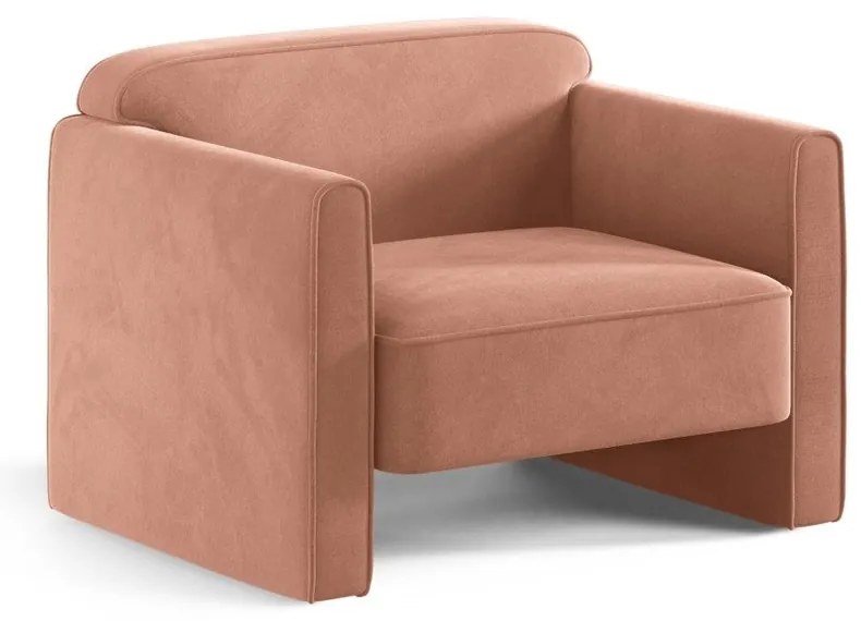 Розово кадифено кресло Abby – Micadoni