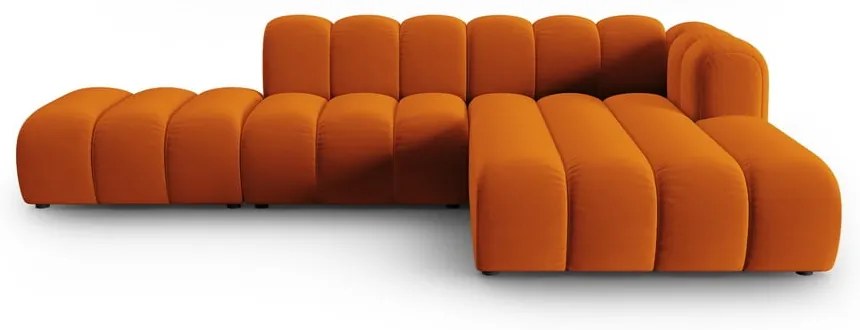 Оранжев ъглов диван (десен ъгъл) Lupine – Micadoni Home