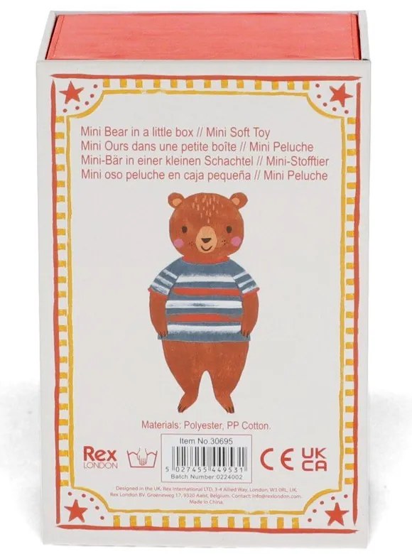 Плюшена играчка Mini Bear in a Little Box – Rex London