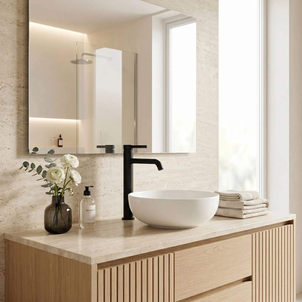 Смесител за баня Rea Rivo Black High