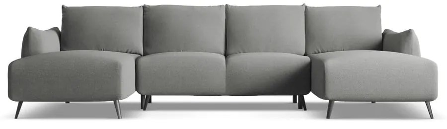 Светлосив ъглов диван Malie – Makamii