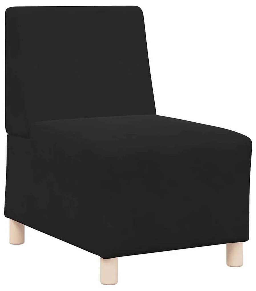 4108485 vidaXL Модулен диван без ръкави Черно 55 x 74 x 82 см Кадифе