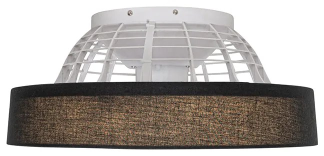 Вентилатор за таван черен със звезден ефект 47 см вкл. LED димируем с дистанционно управление - Emily