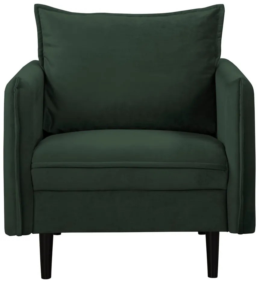 Тъмнозелено кадифено кресло Juli – Ropez