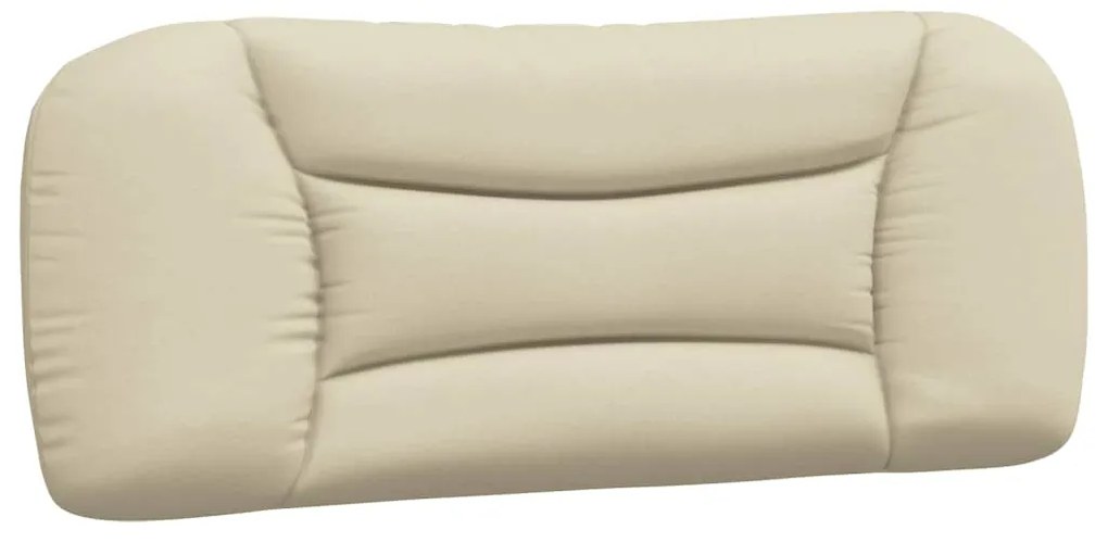 374554 vidaXL Мека табла за легло, кремава, 100 см, плат