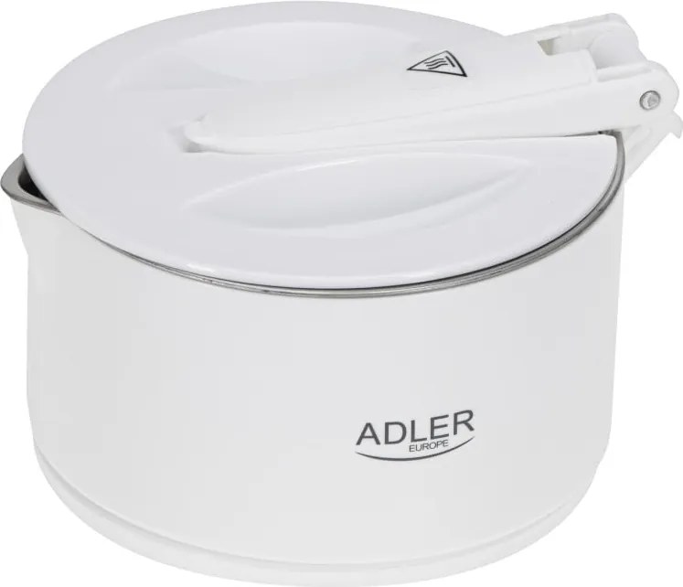 Туристическа ел.кана Adler AD 1377, 600W, 0.6 л, Сгъваем силиконов корпус, Защита от прегряване, Светлинен индикатор, Бял