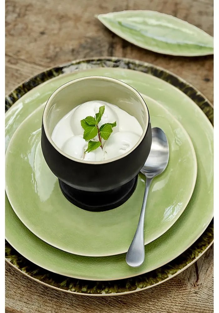 Светлозелена керамична купа за съхранение, дължина 18 cm Riviera - Costa Nova