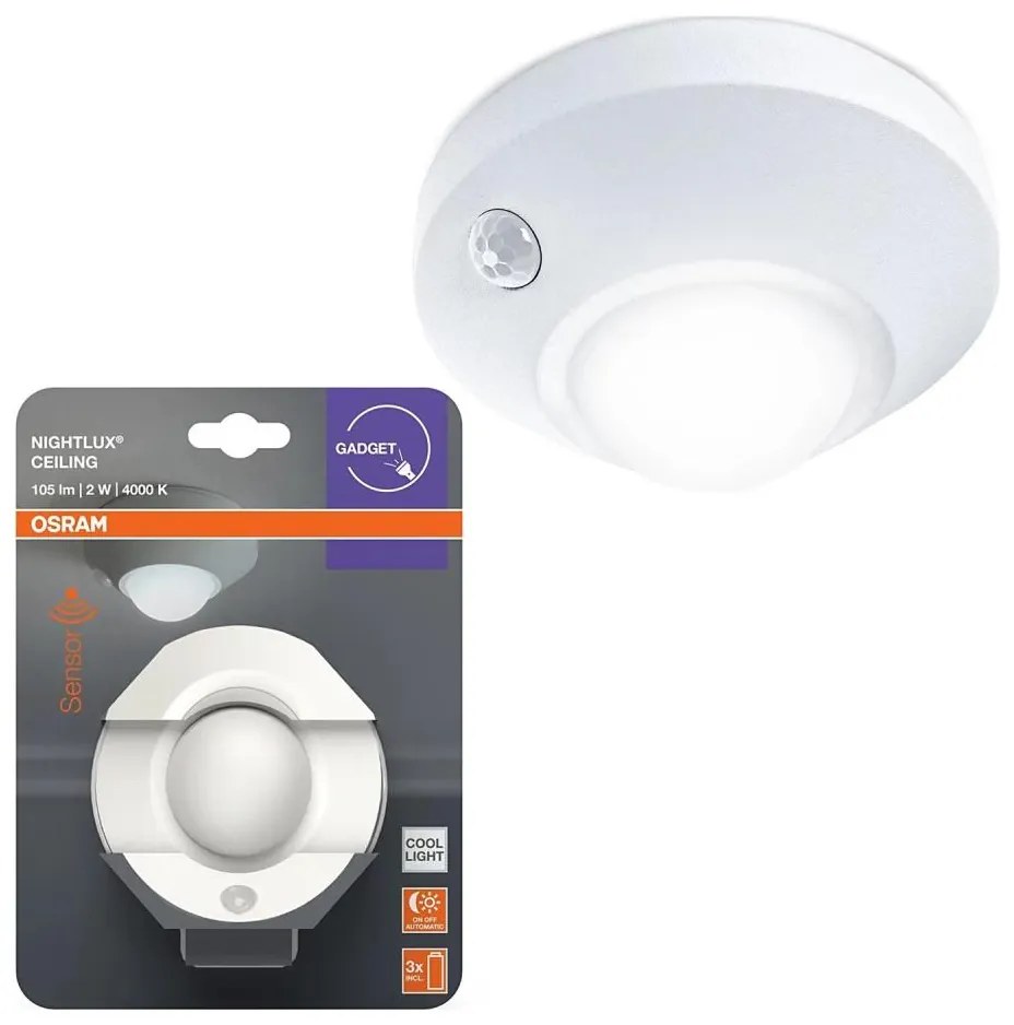 Osram - LED ориентационно осветително тяло със сензор NIGHTLUX LED/2W/3xAA