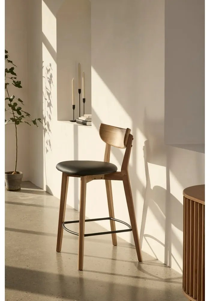 Бар стол от дъбова дървесина Pero - Unique Furniture
