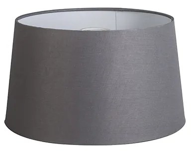 Ленен абажур сив кръгъл конусовиден 35/30/18