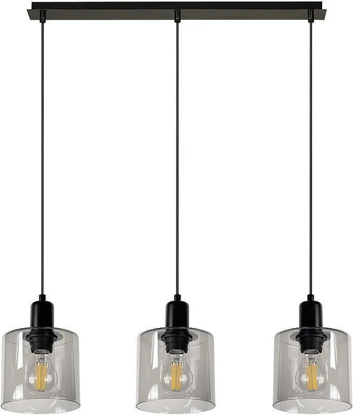 Пендел НИРА 1, черен/сив, 3xE27