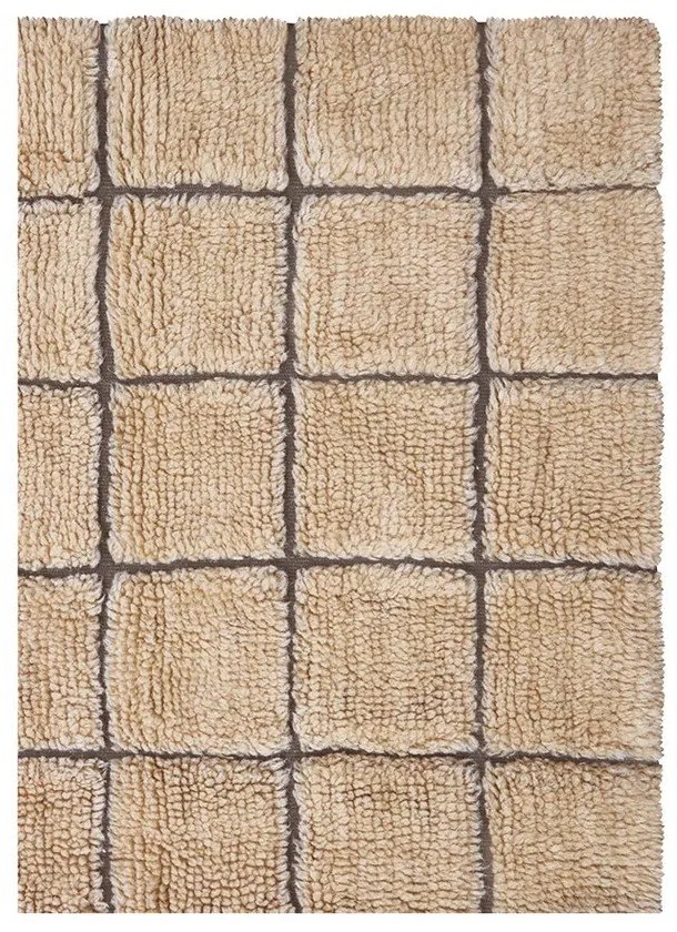 Ръчно изработена вълнена пътека в кехлибарен цвят 80x230 cm Mosaic Amber – Lorena Canals