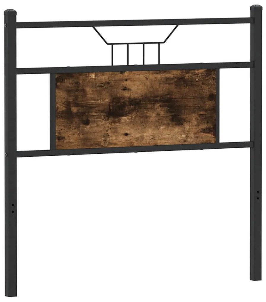 4106770 vidaXL Резервна табла за легло, опушен дъб, 80 см, инженерно дърво и стомана