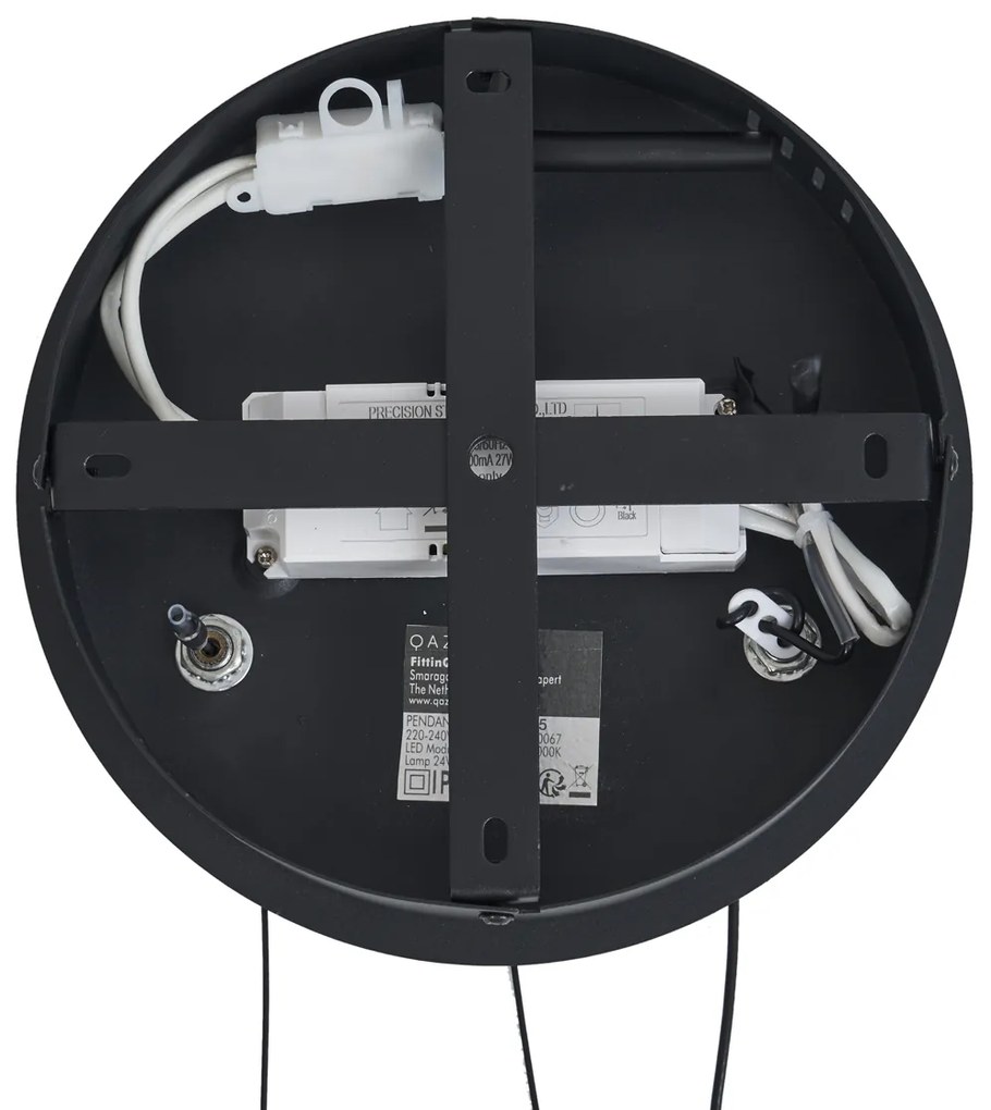 Модерен висящ лампион черен 59 см вкл. LED 3-степенно димируем - Anello Chandelier