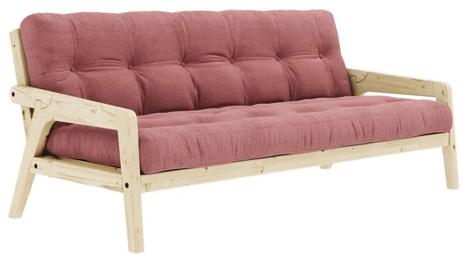 Розов разтегателен диван 204 cm Grab Clear - Karup Design