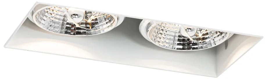 Комплект от 6 вградени прожектора бели GU10 70mm 2-светлинни без рамка - Oneon