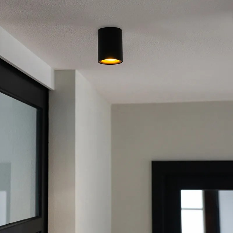 Интелигентен прожектор черен със злато вкл. GU10 WiFi източник на светлина - Ronda