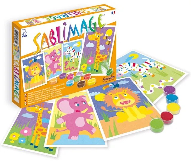 Sentosphere - Комплект за рисуване с пясък Африкански животни