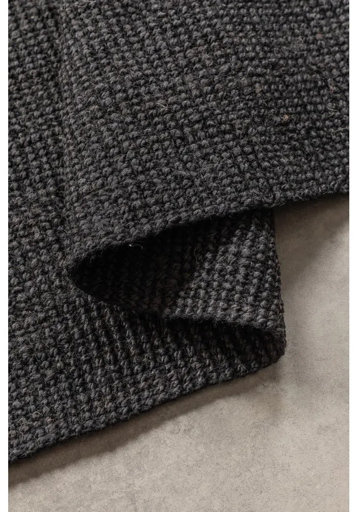 Черна пътека от юта 80x200 cm Bouclé - Hanse Home