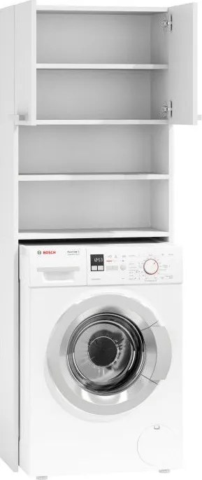 Шкаф в банята над пералнята - бял