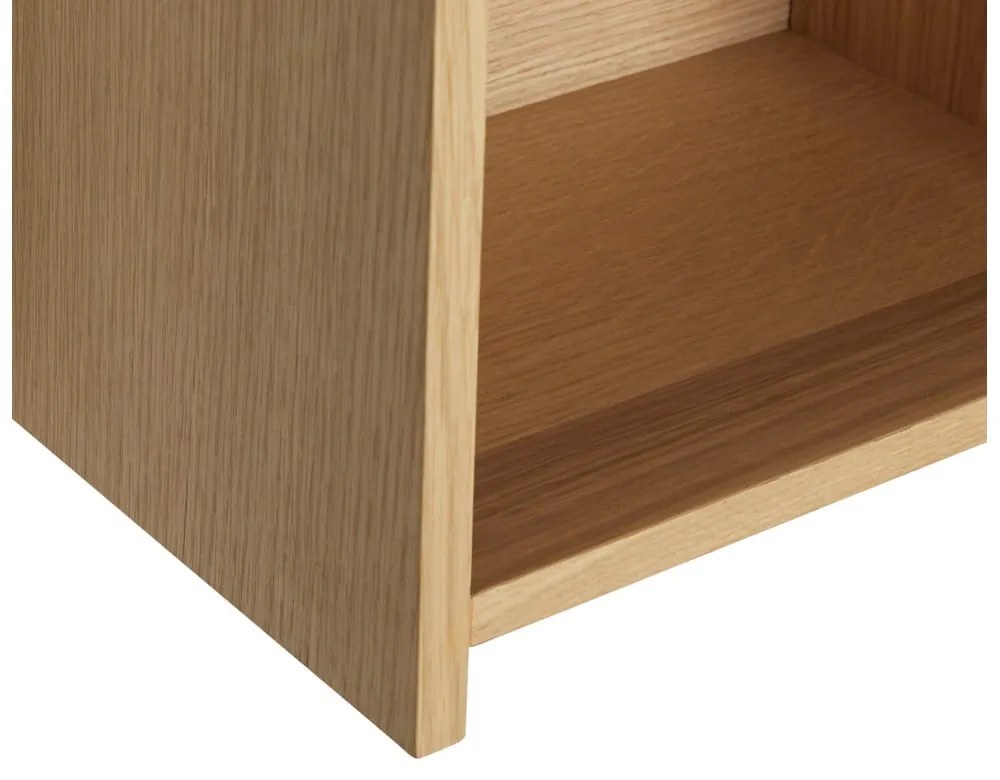 На няколко нива стенен рафт от декор от дъб в естествен цвят 80 cm Focal – Hübsch