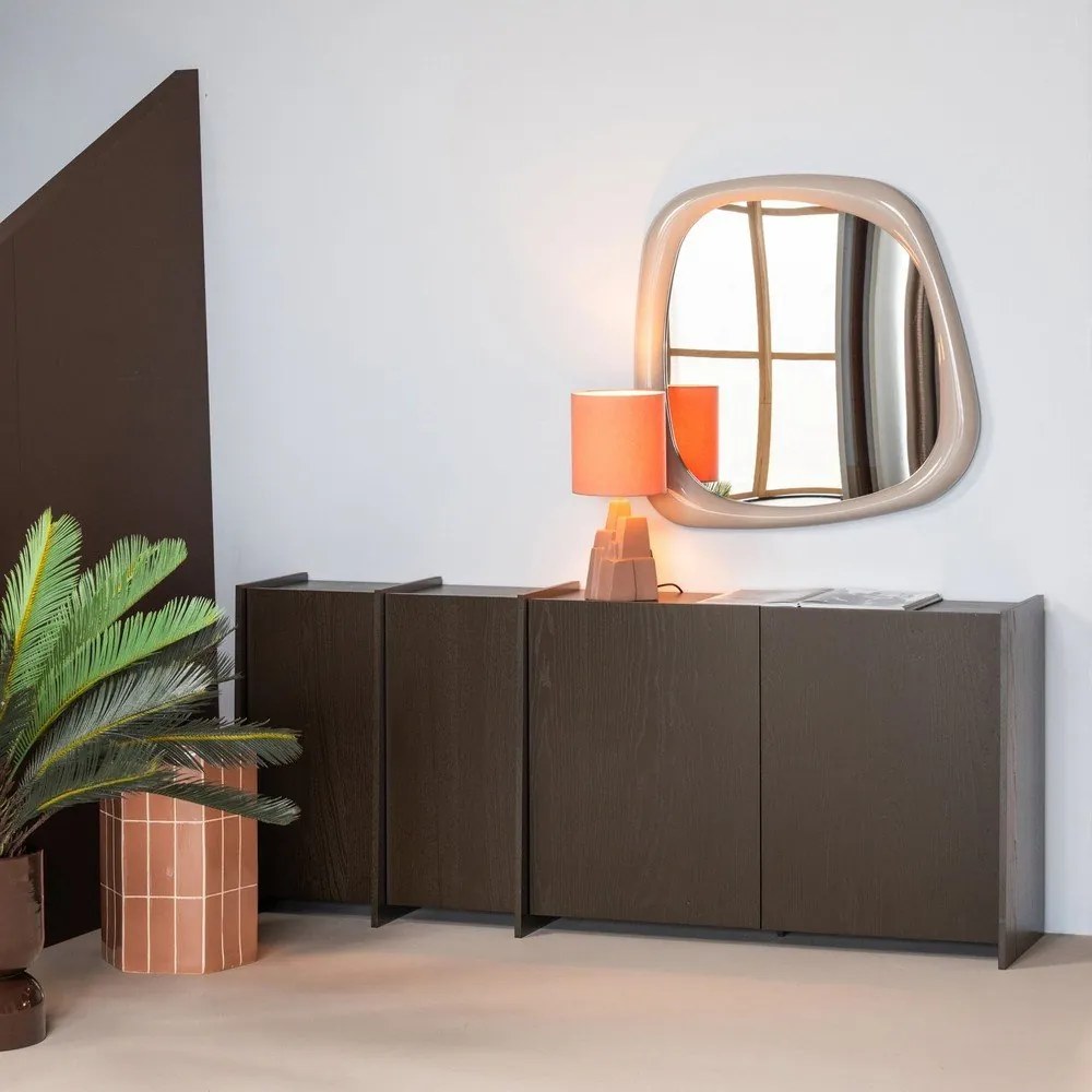 Тъмнокафяв скрин от декор от ясен 200x85x44 cm Brock – WOOOD