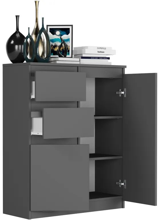 Модерен скрин без дръжки S-2 - различни цветови варианти aнтрацит