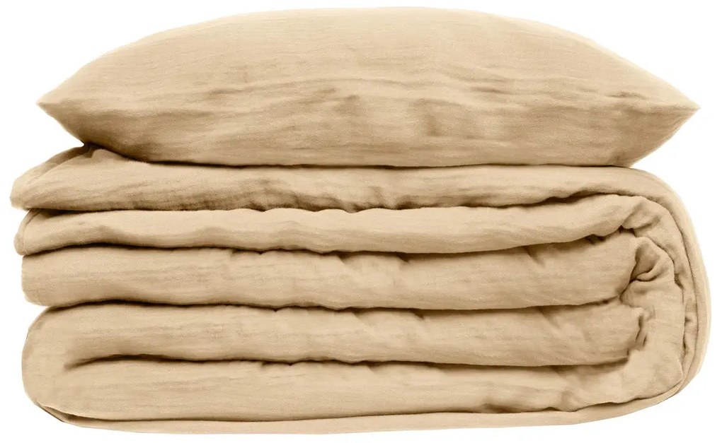 Спално бельо atmosphera Origines, 260x240 cm, Памук с ефект лен - Бял