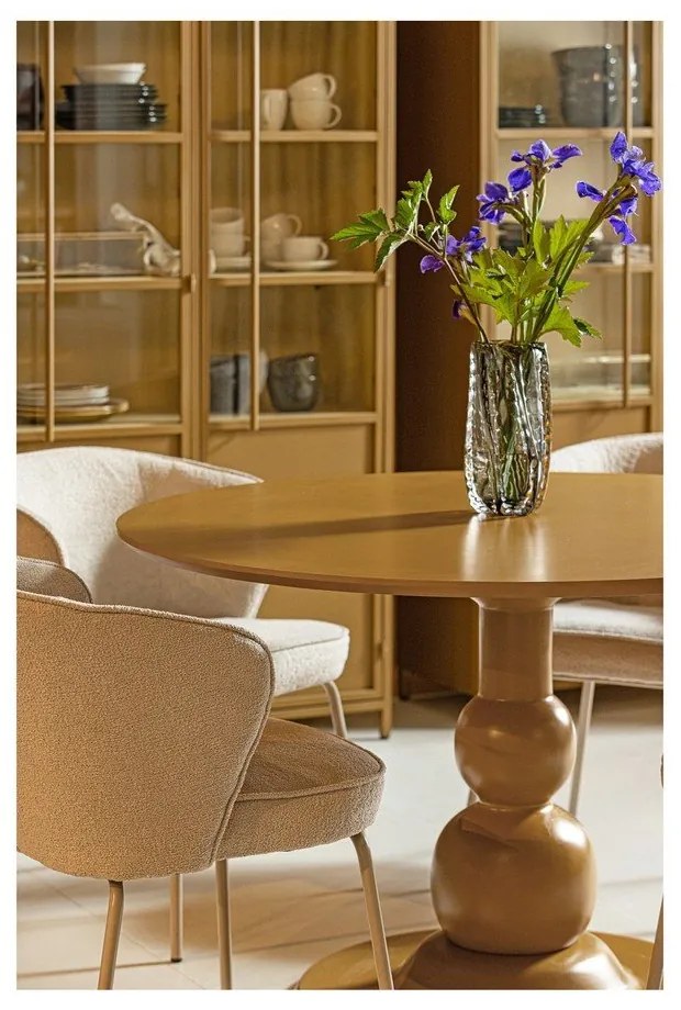 Метална витрина в цвят горчица 140x200x44 cm Exhibit – WOOOD