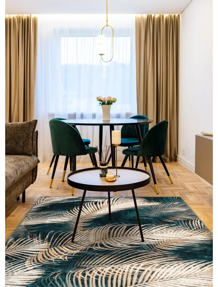 Вълнен килим в бензинов цвят 200x300 cm Areca - Agnella