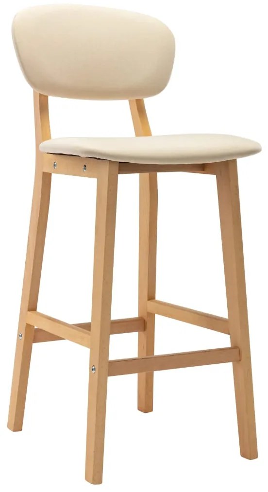 289369 vidaXL Бар табуретки, 2 бр, кремави, текстил