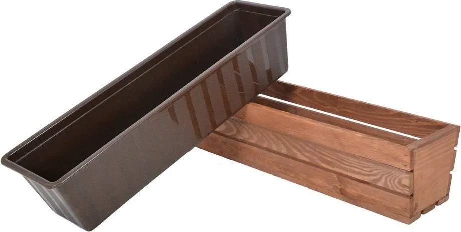 Дървена саксия за цветя 61 cm Modern – Rojaplast
