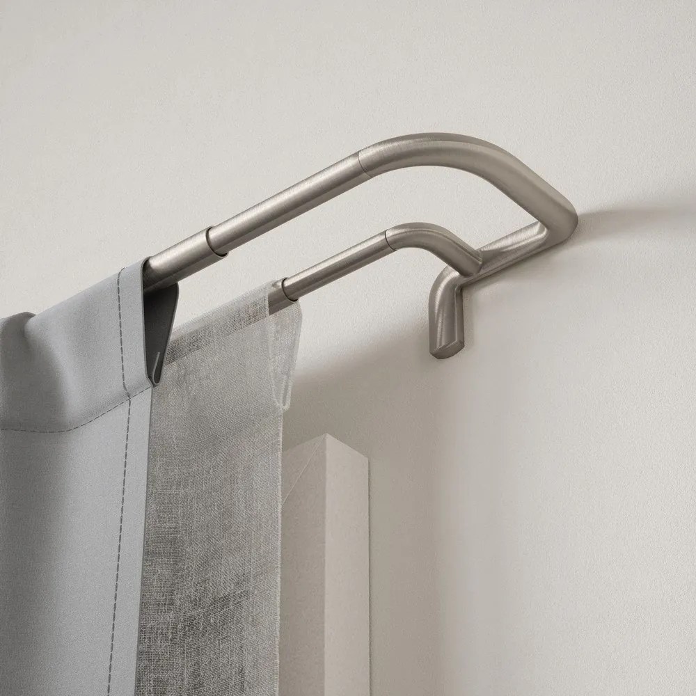 Стоманен разтегателен двоен корниз 213 - 365 cm Twilight – Umbra