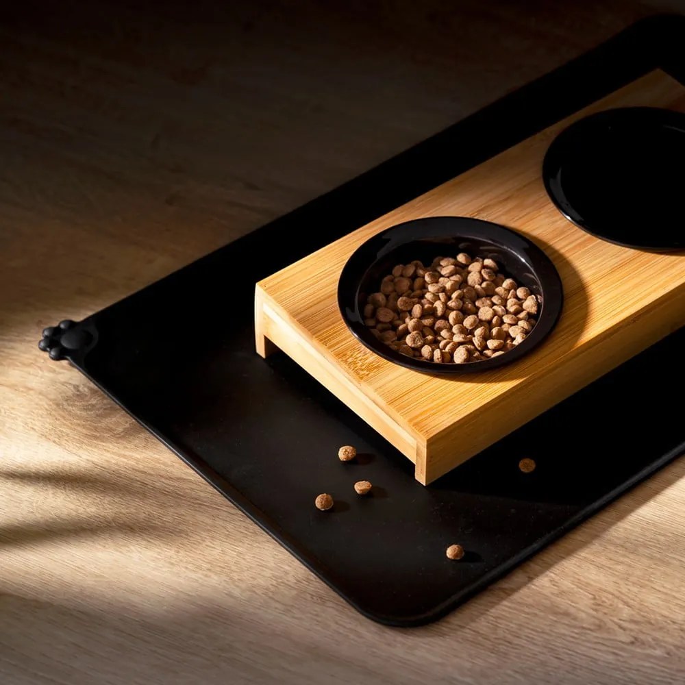 Бамбуков комплект купички с основа за куче ø 12 cm – Love Story