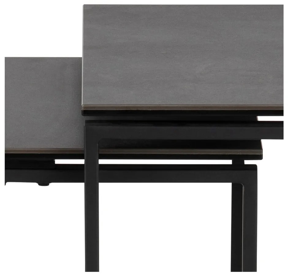 Черни масички за кафе в комплект от 3 Katrine - Actona