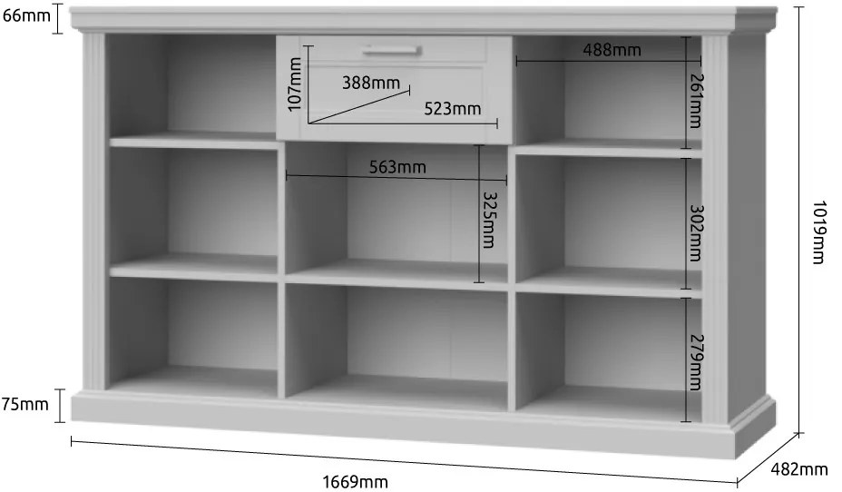 Бюфет Tahoma 3D1S-White