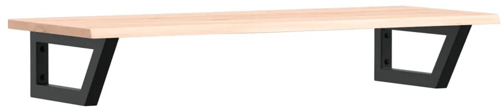 3302551 vidaXL Стенен рафт за мивка, стомана и масивно дърво дъб