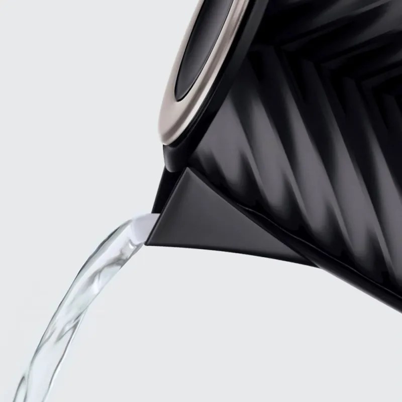 Разопакован: Електрическа кана Russell Hobbs 26380-70, 2400 W, 1.7 л, Бързо завиране, 3D Дизайн, Чучур без подливане, Черен