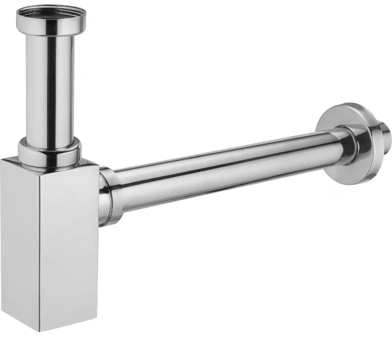 Mexen квадратен полу-сифон за мивка, хром - 79960-00