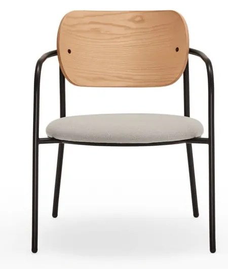 Сив трапезен стол в дъбов декор Eclipse - Teulat