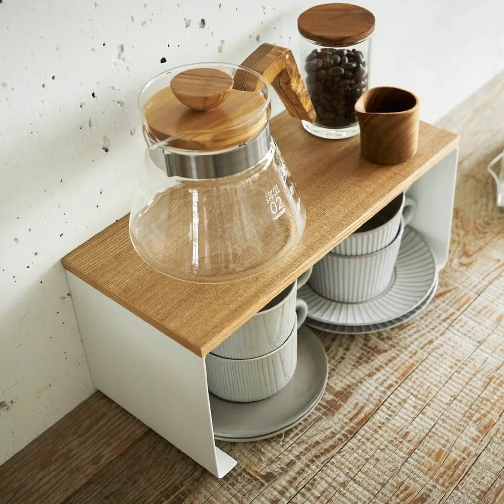 Метален допълнителен рафт в бял и естествен цвят 30,5x14 cm Tosca – YAMAZAKI