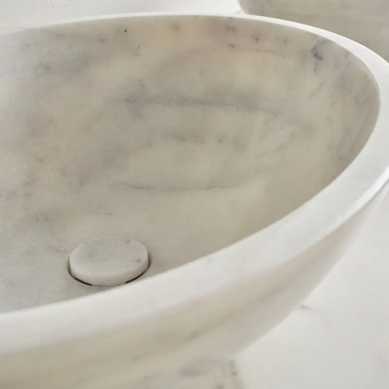 Мрамор мивка Fossil -Бял-55 x 40 см.
