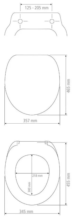 Тоалетна чиния с автоматично затваряне 34,5 x 45,5 см Palma – Wenko