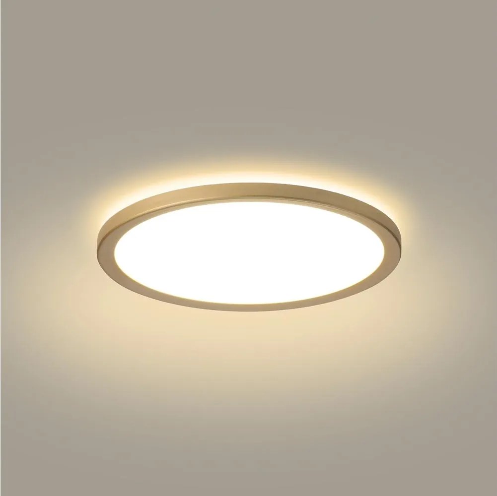 Brilagi - LED осветително тяло за баня ULTRA SLIM LED/12W/230V Ø 22,5 см златисто IP54