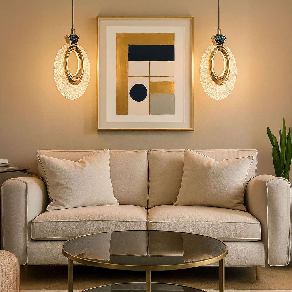 Висяща Кристална Лампа LHJ109-1CP LIGHT ROSE GOLD