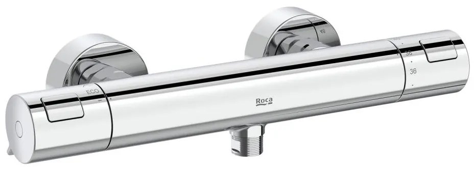 Roca A5A2E18C00 - Термостатен душ смесител T-500, хром лъскав