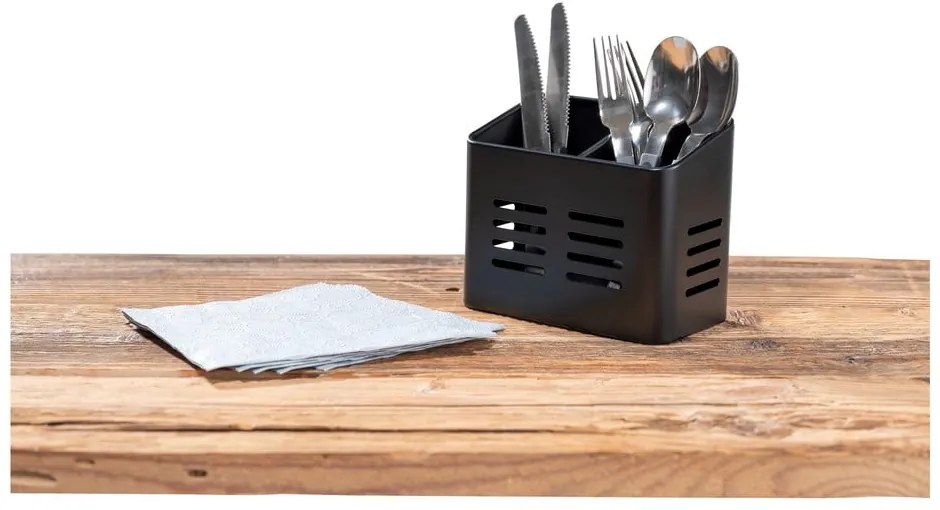 Черна стойка за прибори за хранене Black Outdoor Kitchen Baco - Wenko